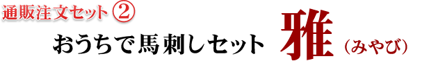 通販注文セット[2] おうちで馬刺しセット 雅(みやび)