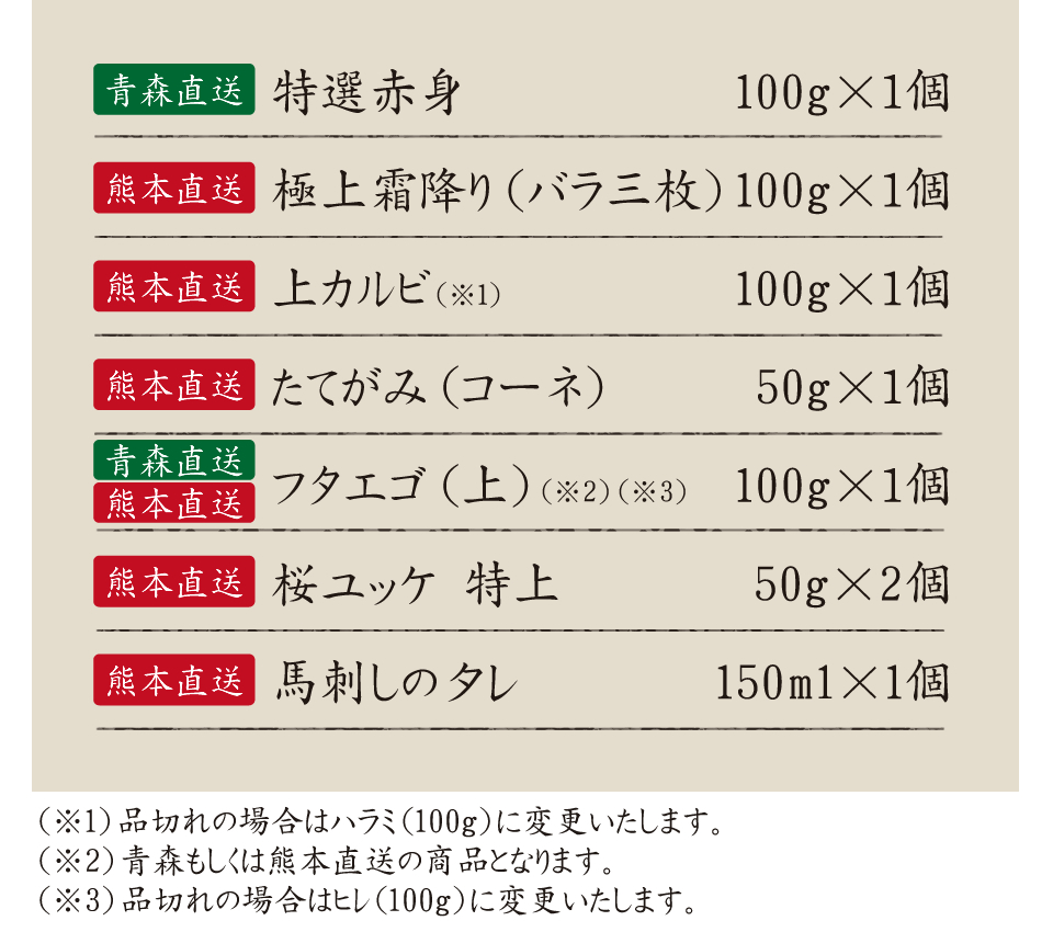 松セット内容